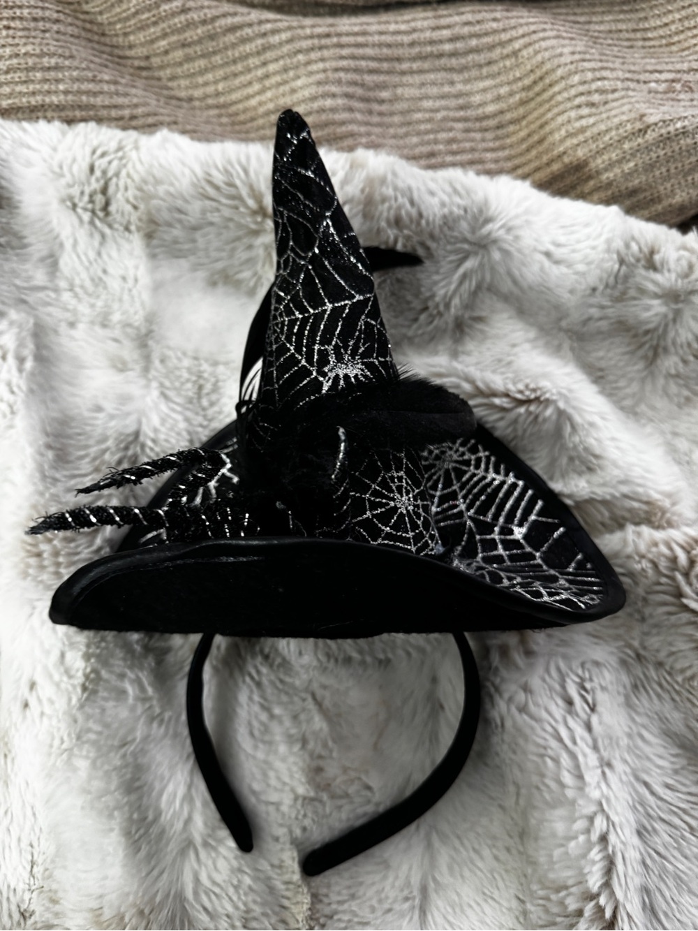 Black Spiderweb Witch Hat Headband